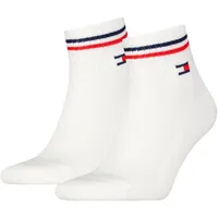 Tommy Hilfiger Unisex Quarter Socken, Weiß, 39/42