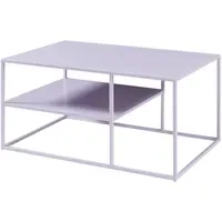 [en.casa] Couchtisch Solund Lila Metall 90 x 45 x