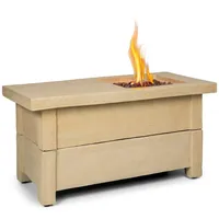 Blumfeldt Corinth Gas-Feuerstelle, 40.000BTU/13kW, Abdeckung, Edelstahlbrenner Birke