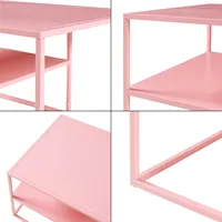 [en.casa] Couchtisch Solund 90x60x45 cm Rosa