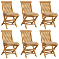 VidaXL Gartenstuhl 60 x 60 x 89 cm beige