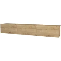 [en.casa] Vihti Lowboard 180x29,5x31 cm Eiche Holz