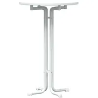 VidaXL Esstisch Weiß Ø70x110 cm Holzwerkstoff und Stahl -