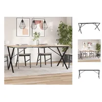 VidaXL Esstisch-Gestell in X-Form 160x80x73 cm Stahl