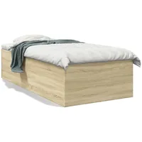 VidaXL Bettgestell Sonoma-Eiche 100x200 cm Holzwerkstoff