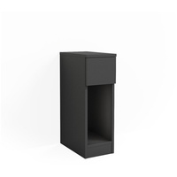 Vicco Nachttisch Enton Schwarz, Schlafzimmerkommode 20x60 cm