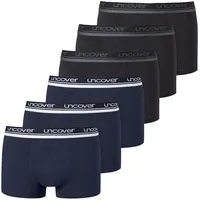 SCHIESSER UNCOVER BY SCHIESSER Boxershort 6er Pack / Dunkelblau