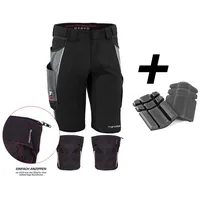 Qualitex HIGH QUALITY WORKWEAR Shorts IRON - schwarz/grau -