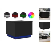 VidaXL Couchtisch mit LED-Leuchten Schwarz 50x50x40 cm