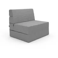 Vicco Sofa Lima, Grau 100 cm mit Schlaffunktion
