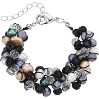 FIRETTI Perlenarmband »Schmuck Geschenk Armschmuck Armband Armkette«, mit Kristallstein