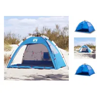 VidaXL Strandzelt 2 Personen Azurblau Quick Release Wasserdicht