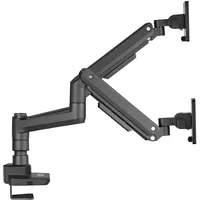 Equip 17"-35" Schwerlast-Doppelmonitor-Schreibtischhalterung, Schwarz