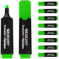 Westcott Textmarker 10 Stück grün | 10er Pack Highlighter