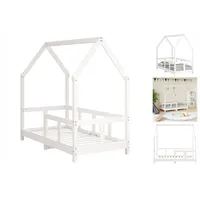 VidaXL Kinderbett Weiß 70x140 cm Massivholz Kiefer