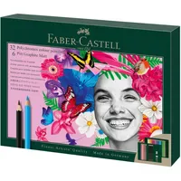Faber-Castell Polychromos & Pitt Graphite Malset 40 St. mehrfarbig