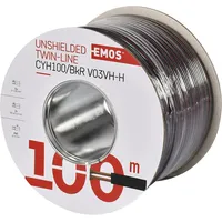 EMOS S8280 Lautsprecherkabel, UTP, 2x1,0mm2, Länge 100m, 100 m)