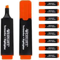Westcott Textmarker 10 Stück orange | 10er Pack Highlighter