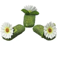 MARELIDA 3x Blumentopffüße Blumen Pflanzkübel Untersetzer Kübelfüße Polyresin -