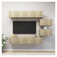 VidaXL 6-tlg. TV-Schrank-Set Sonoma-Eiche Holzwerkstoff