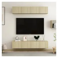 VidaXL TV-Schränke 4 Stk. Sonoma-Eiche 80x30x30 cm Holzwerkstoff