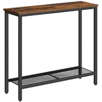 HOOBRO Schmal Konsolentisch mit den Ablageregalen, 75 x 24