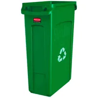 Rubbermaid Slim Jim Mülleimer mit Belüftungskanälen | 87 Liter,