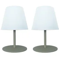 Lumisky 2er Set LED Tischleuchte TWINS Olive H16cm
