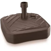 Prosperplast Quadratischer Sonnenschirmständer mit Streifen 39x39x13 cm Braun Braun