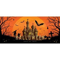 Europalms Halloween Banner, Geisterhaus, 400x180cm