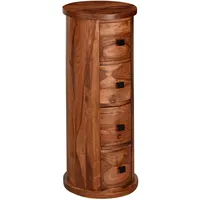FineBuy Kommode mit Schubladen Sideboard Holz Massiv Beistellschrank Sheesham