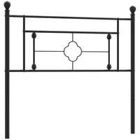 VidaXL Kopfteil Metall Schwarz 107 cm
