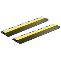 VidaXL Kabelbrücken Überfahrschutz 2 Stk. 2 Kanäle Gummi 101,5