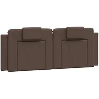 VidaXL Kopfteil-Kissen "Viana" Braun 120 cm Kunstleder