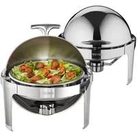 Vevor 2-teiliger Speisenwärmer Wärmebehälter Chafing-Dish-Set Rolldeckel 5,5 L x