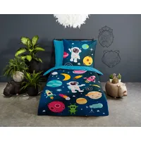 PURE luxury collection Kinderbettwäsche »Planets«, 135x200, Pflegeleicht, Reißverschluss, Wende,