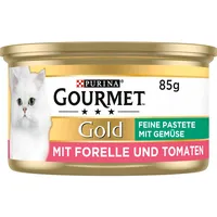 Purina Gold Feine Pastete mit Gemüse, Forelle & Tomate