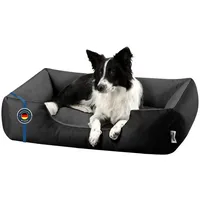 BedDog Hundekissen Lupi 100 x 85 cm grau/schwarz