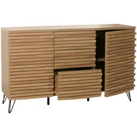 Mendler Sideboard HWC-M49, Schrank Kommode Highboard, 3D-Design Staufächer, MDF