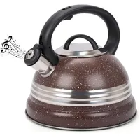 Belle Vous Brauner Pfeifkessel - 3L Teekanne für den