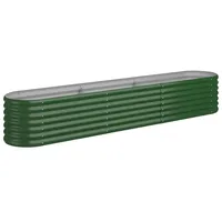 VidaXL Hochbeet Pulverbeschichteter Stahl 224x40x36 cm Grün Vidaxl