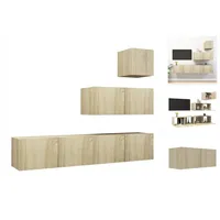VidaXL 4-tlg. TV-Schrank-Set Sonoma-Eiche Holzwerkstoff