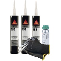 Vasalat Sikaflex 252 schwarz 3x 300ml Klebstoff mit Primer