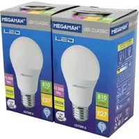 Megaman LED-Classic-Lampe MM21945 8,6 W E27 warmweiß 2 St.