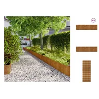 VidaXL Rasenkante 103 x 25 cm Braun/Stahl