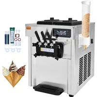 Vevor Eismaschine, italienische Eismaschine, 3 Geschmacksrichtungen, 18–28 l/h