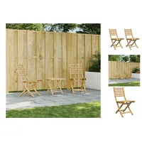 VidaXL Gartenstühle 2 Stk. Klappbar 43x54x88 cm Bambus