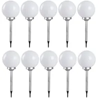 ETC Shop 10er Set LED Solar Steckleuchten, Kugelform, 30