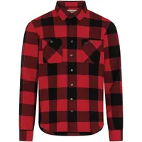 Rokker Denver 2, Hemd, - Rot/Schwarz - 3XL