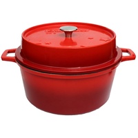 Grillfürst farbig emaillierter Dutch Oven ca. 6 Liter Fassungsvermögen